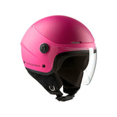 Casco EL'POP, un casco demi-jet in policarbonato Bougainville. Design elegante e ventilazione ottimale. Di TUCANO URBANO.